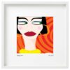 Lady One Graphic Art large white framed print