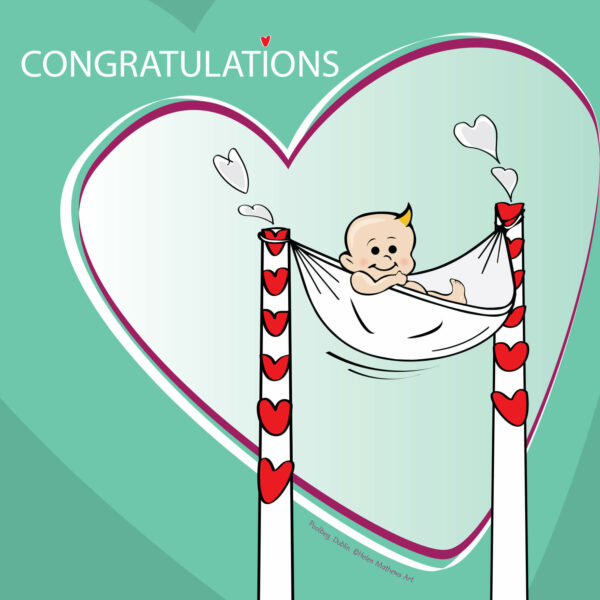 Congratulations Poolbeg Baby Cards