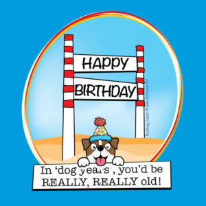 Happy Birthday Poolbeg Dog fun cards