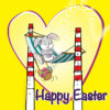 Bunny on Hammock Happy Easter Poolbeg Card
