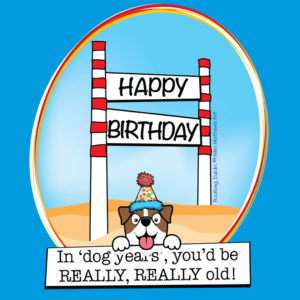 Happy Birthday dog Poolbeg greeting cards