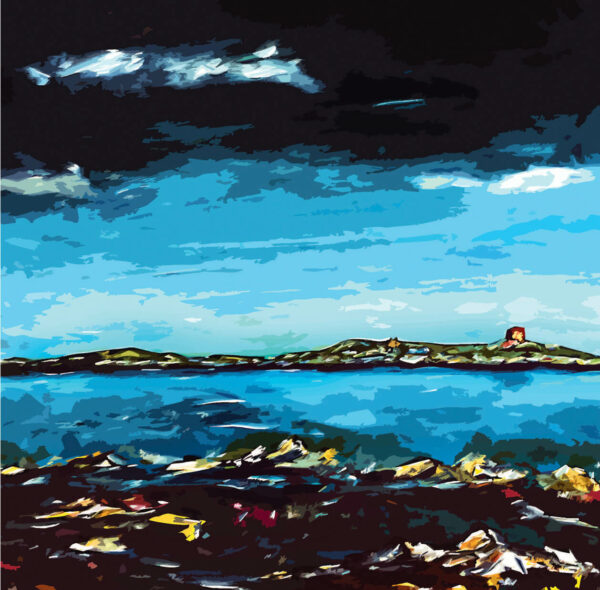 Dalkey Island Dublin Bay Graphic Style print