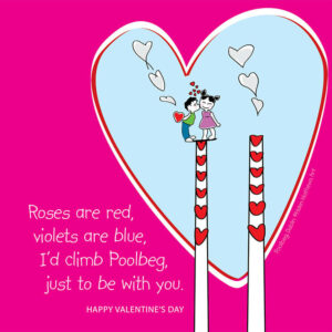 Roses are red poolbeg valentines card