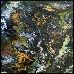 Title: 'Tangled Serenity' Abstract