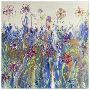 Title: 'Summer Flowers' Part Abstract